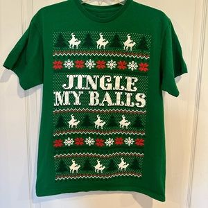 Spencers inappropriate Christmas T-shirt unisex size Medium